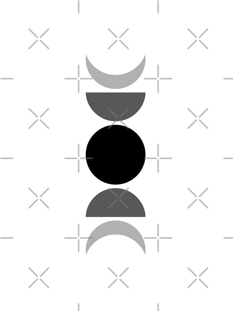 Black to White Moon Phases Boho by Laxium