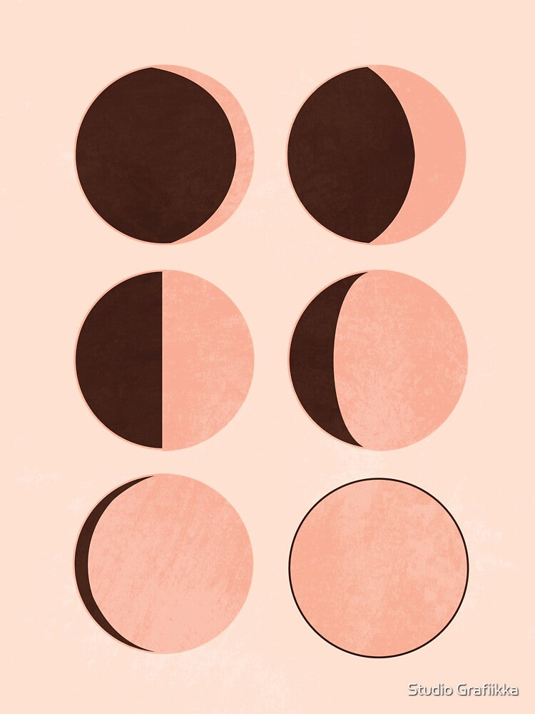 Phases of the moon - Minimal Scandinavian Print by Studio Grafiikka