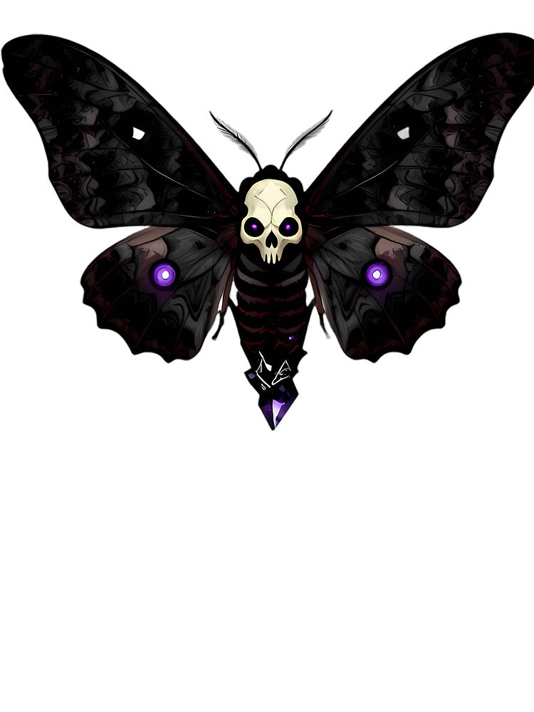 Gothic Deaths Head Hawkmoth Amethyst Geode by IllumeInk
