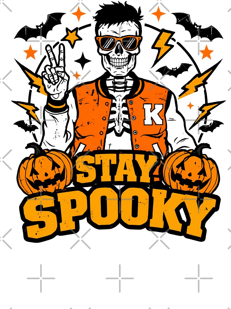 Stay Spooky Skeleton Funny Halloween Cool Skeleton Lover Gift by KhadijaBatool38