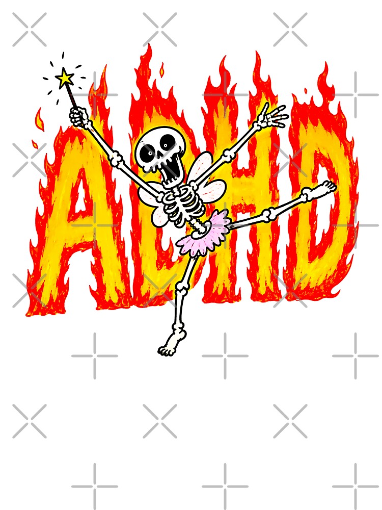 ADHD Skeleton Fairy Dancing in Flames by MonkiFlipp