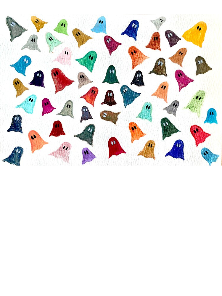 Cute Multicolour Ghosts by AmyStorybook