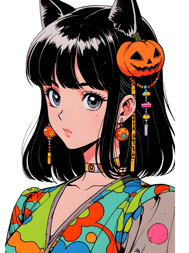 Sticker retro girl halloween by RadiantGraphics