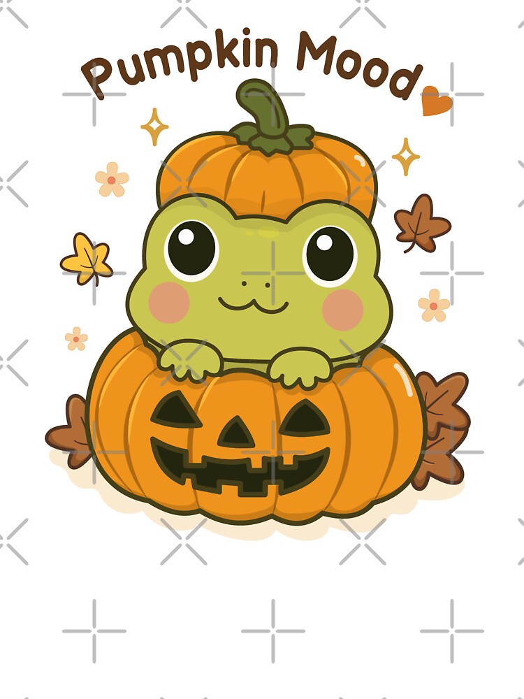 Cute Pumpkin Frog Halloween Kawaii Sticker – Cozy Fall Autumn Design by Lilypad Shop