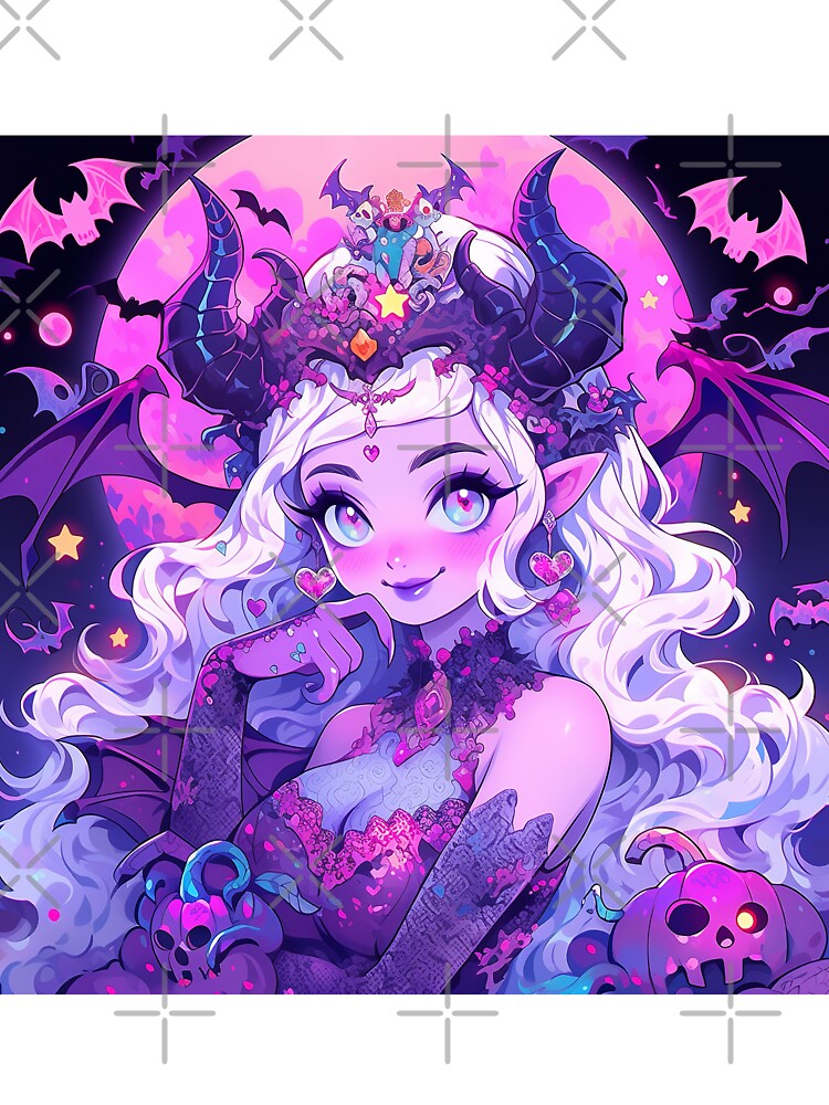 Kawaii Gothic Succubus Anime Girl by bubblegoth