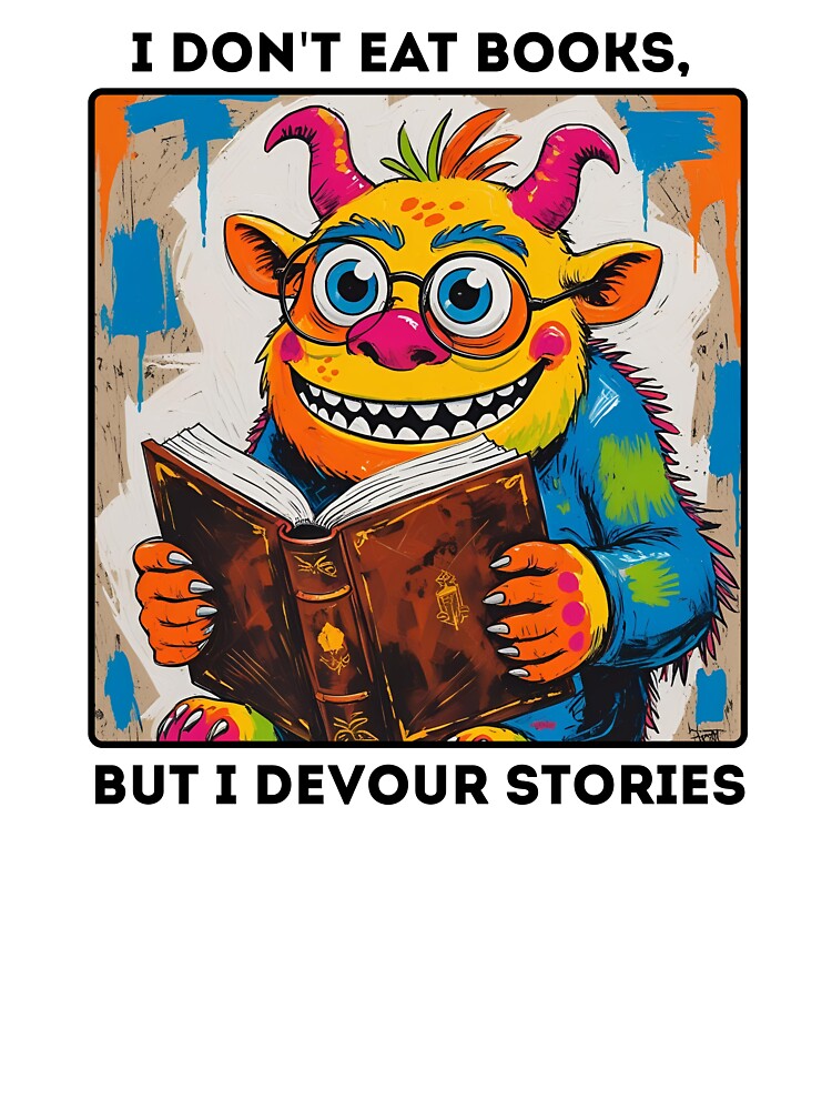 Monsters reading books by Filologica