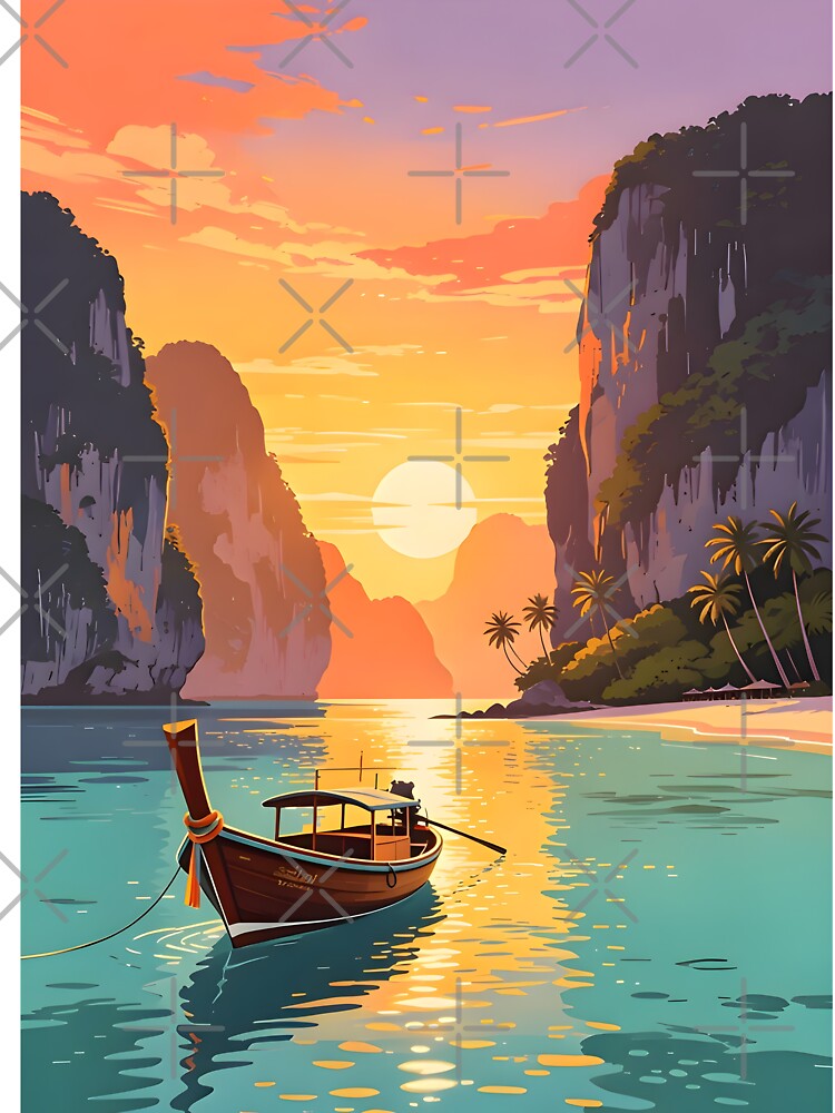 Thailand Tropical Paradise – Longtail Boat at Sunset by Spirit of Siam
