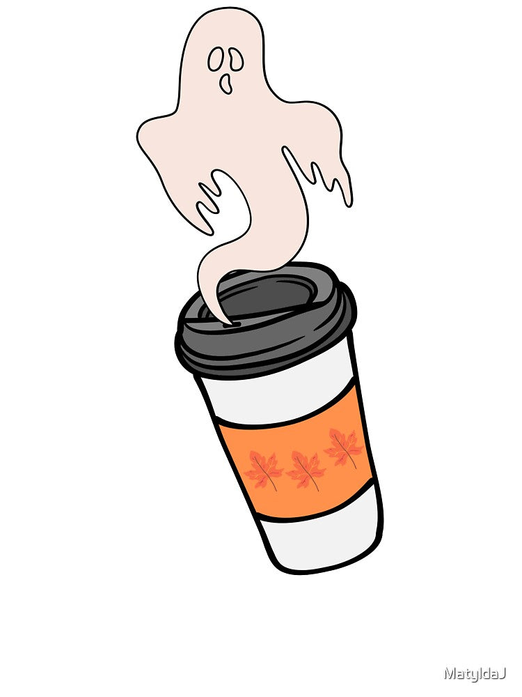 Autumn vibe coffee with ghost by MatyldaJ