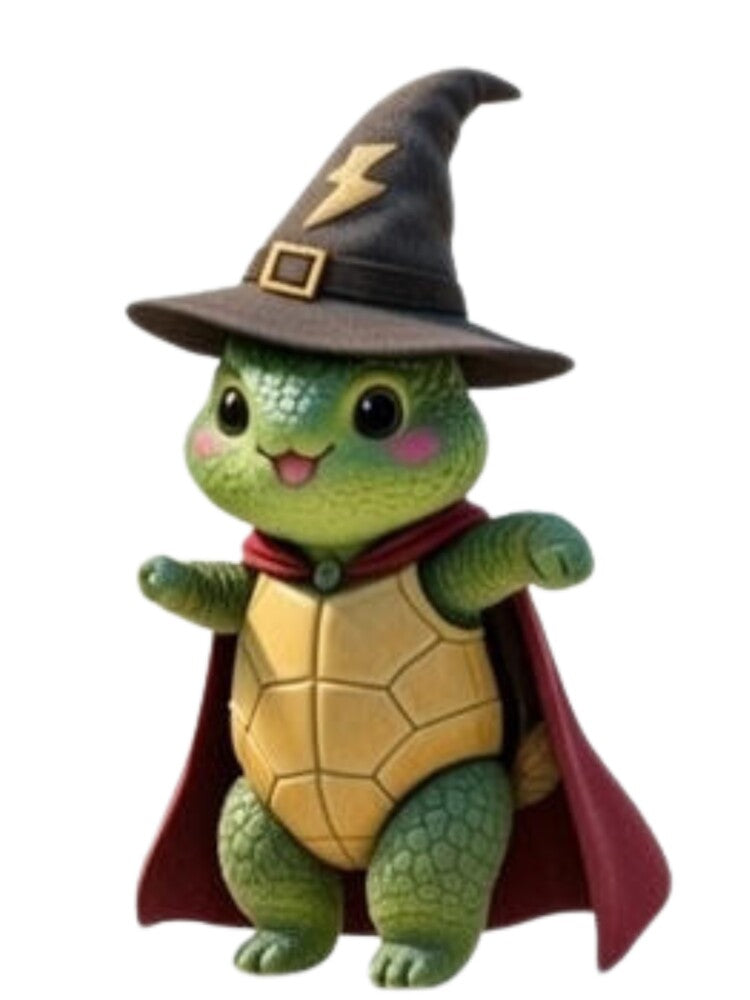 The Lightning Turtle Wizard – Kawaii Magical Adventure Tee by LuminaLoom Legacy