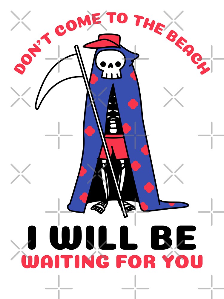 Kawaii Cute reaper "Don´t come to the beach I will be wainting for you" by TamGustam