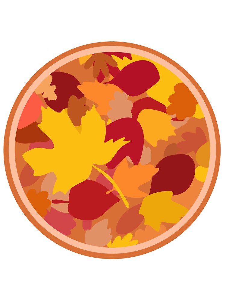 Colorful autumn leaves in a circle by loulou-artifex