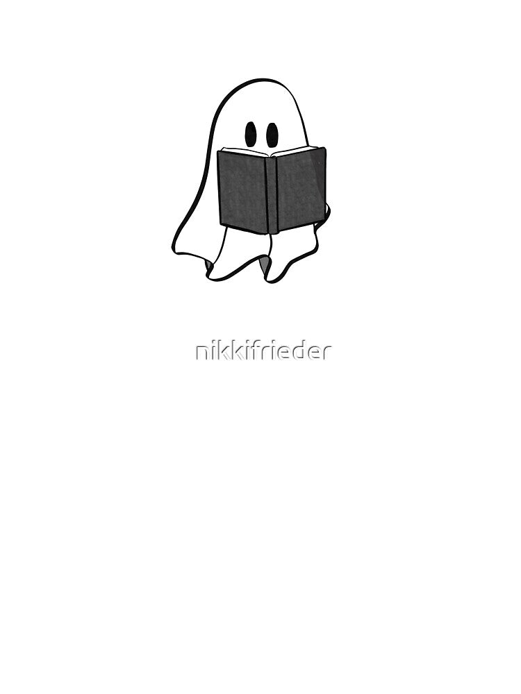 Spooky Season Ghost Reading Book by nikkifrieder