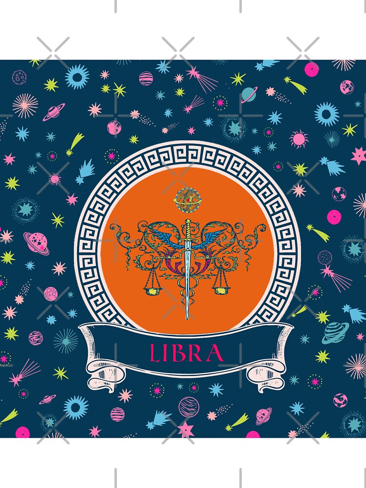 Libra Star Sign Celestial Art by PrintyBazaar