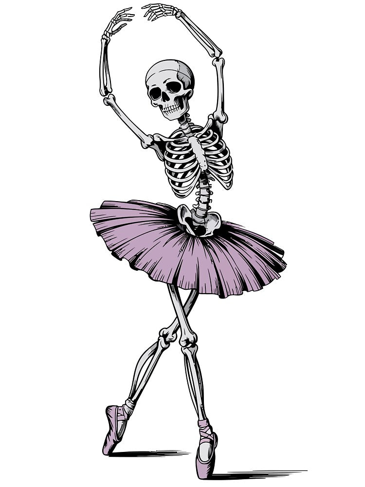 Skeleton Ballerina by Angry Swan Designs