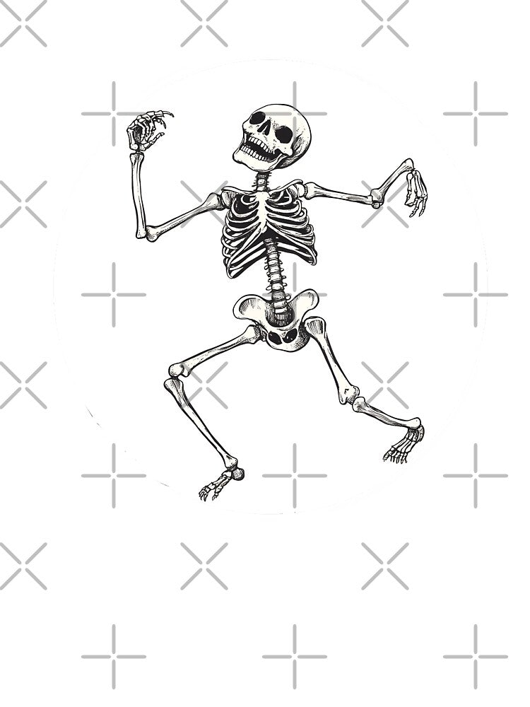 Dancing Skeleton with Playful Pose by CharmingQuill