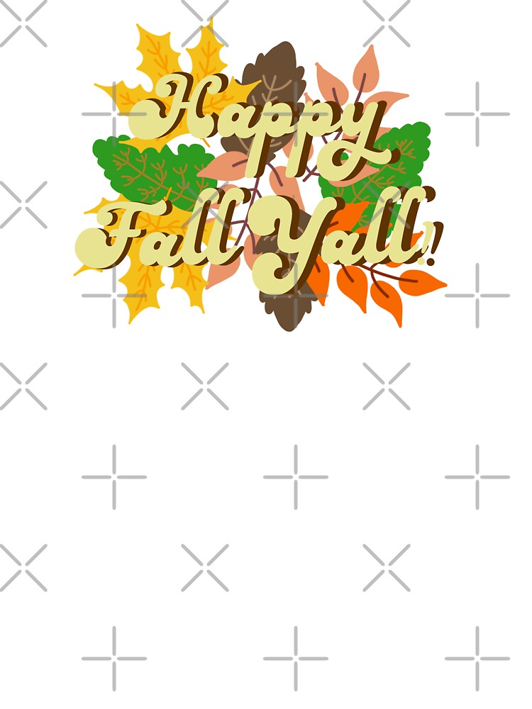 Happy Fall Y’all fall foliage print by Abby B