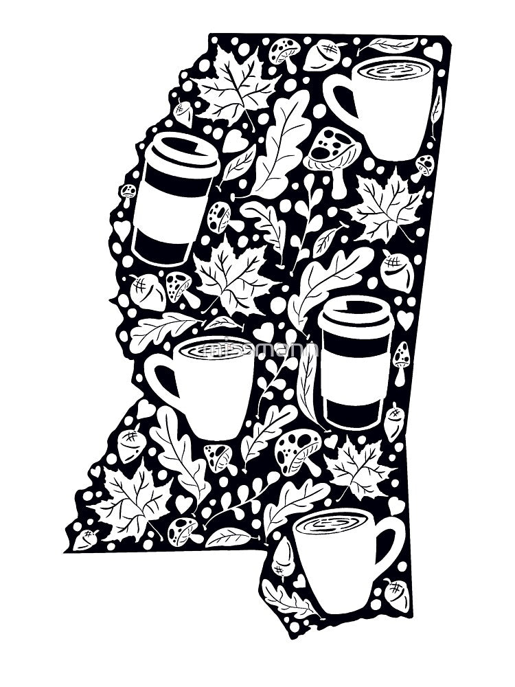 Autumn Season Mississippi Black silhouette by missmann
