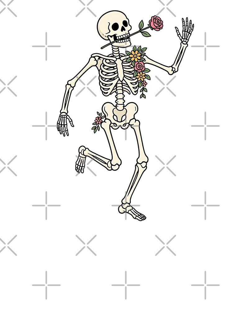 Funny Dancing Skeleton with Flowers – Floral Skeleton Dance by SweetLilith