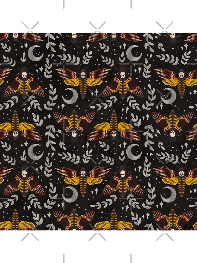 Skull Moths, Black by serafineaandd