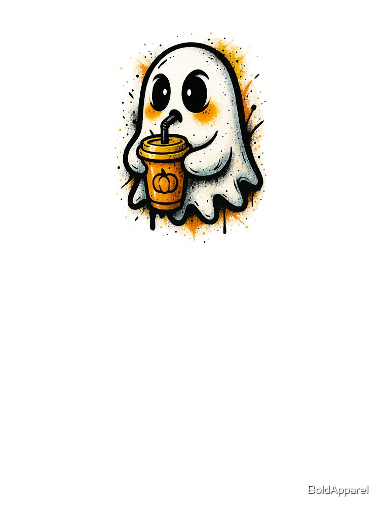 Graffiti Ghost with Pumpkin Spice Latte – Urban Fall by BoldApparel