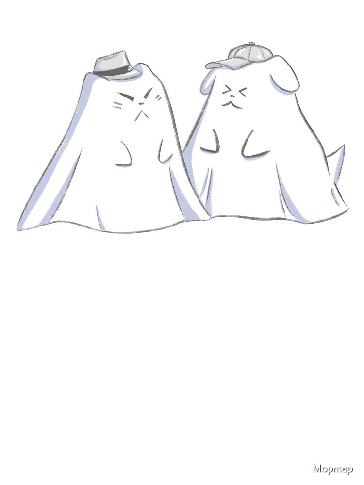 Dog ghost and cat ghost by Mopmap