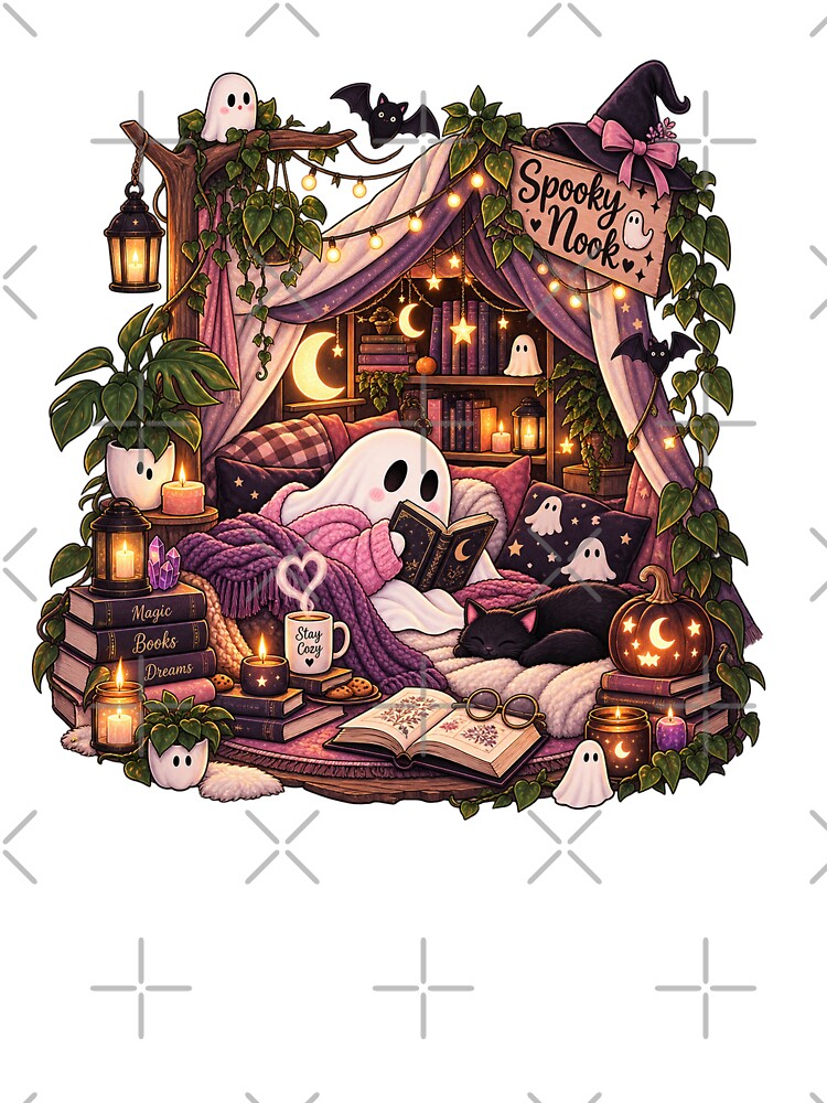 Cozy Ghost Spooky Reading Nook by RetroPop23