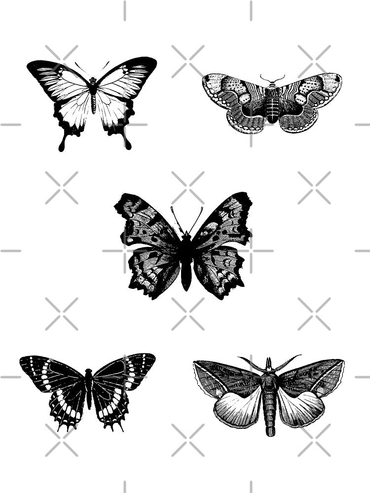 Vintage Moth Set by SeriouslyUnreal
