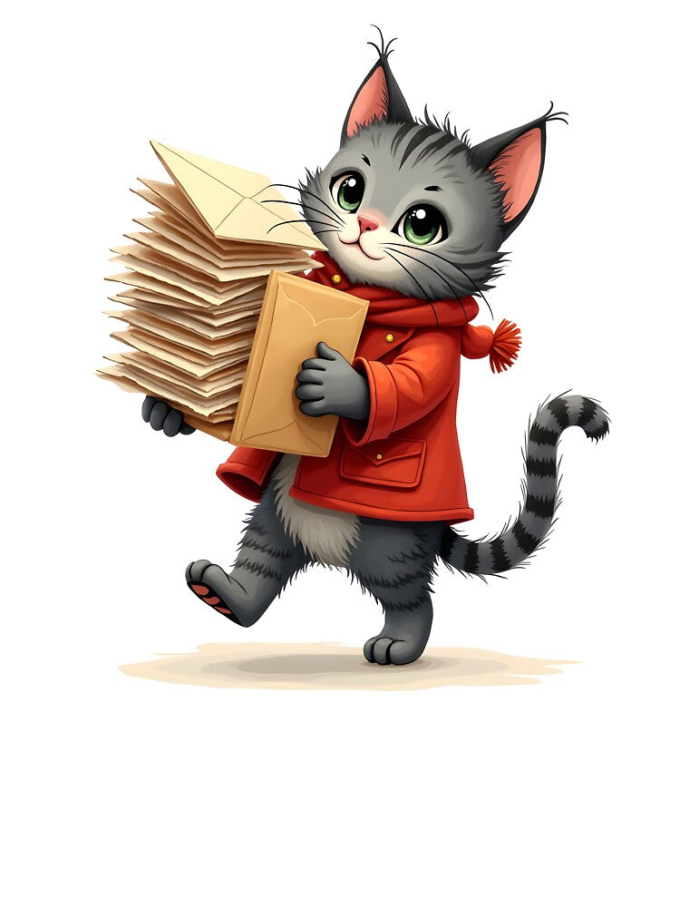 Kitty Christmas Post Office – Christmas Letter Delivery Cat by ArtemisEutopia