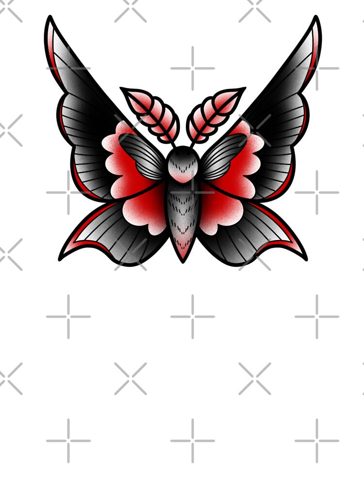 Black and Red Gothic Moth by gabbynrodriguez