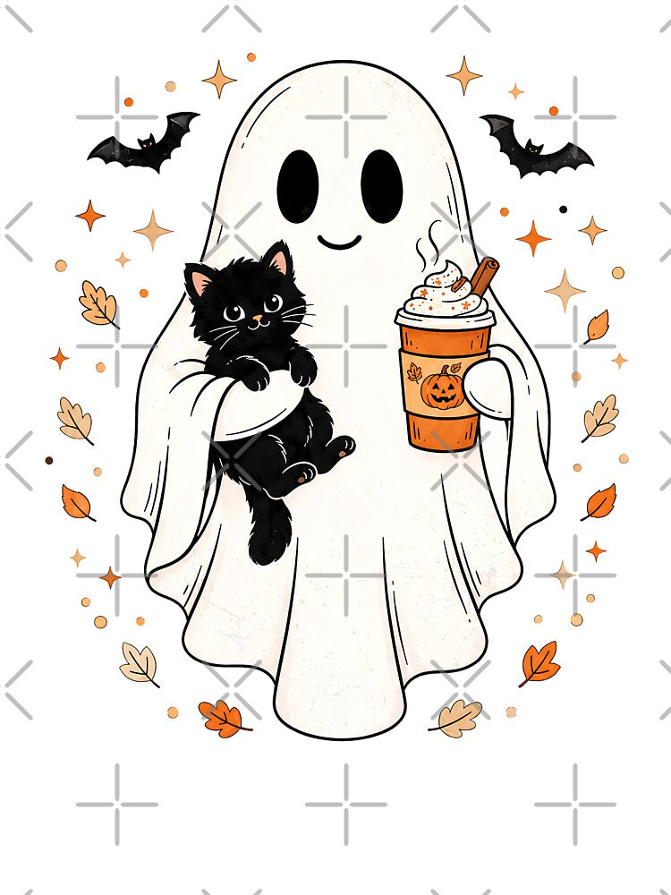 Ghost with Cat and Coffee by pintartipuduran