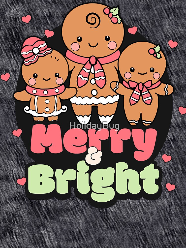 Retro Merry & Bright Gingerbread Man by HolidayBug