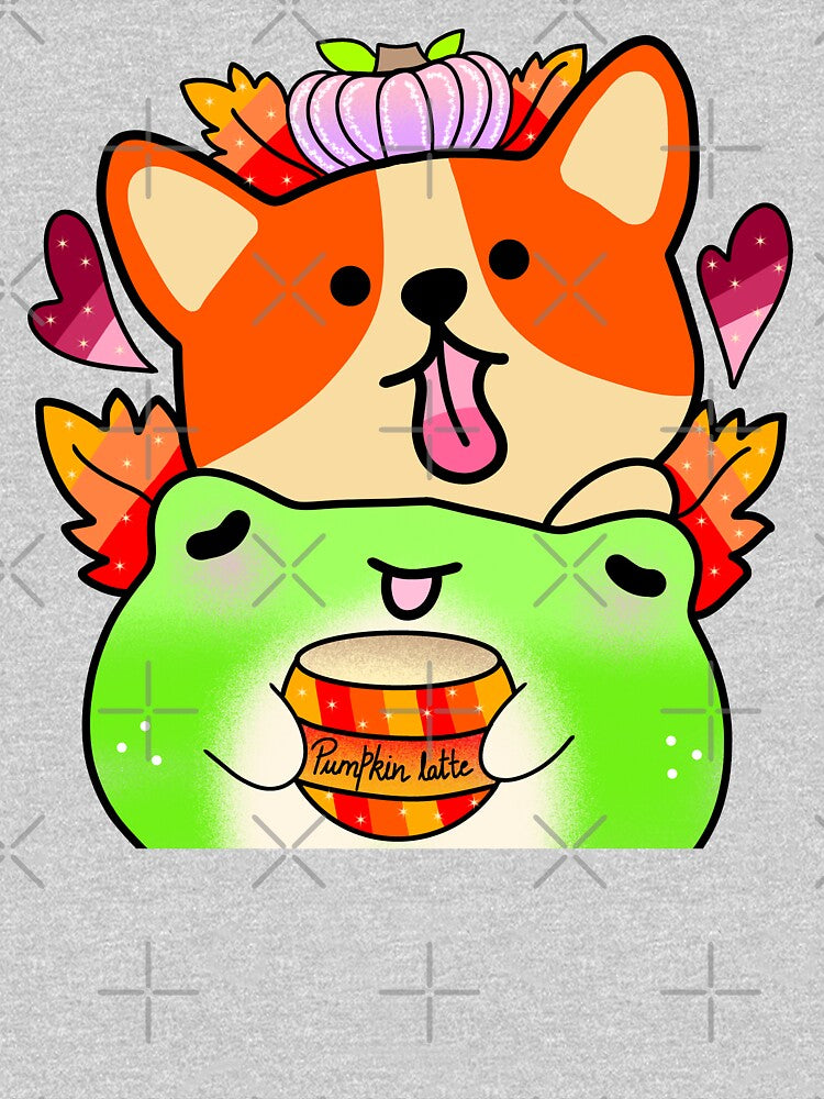 Cute Corgi and frog coolest pumpkin in the patch by Quacktails