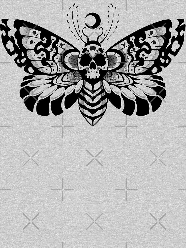 Moth blackwork dark tribal by 7Delamancha