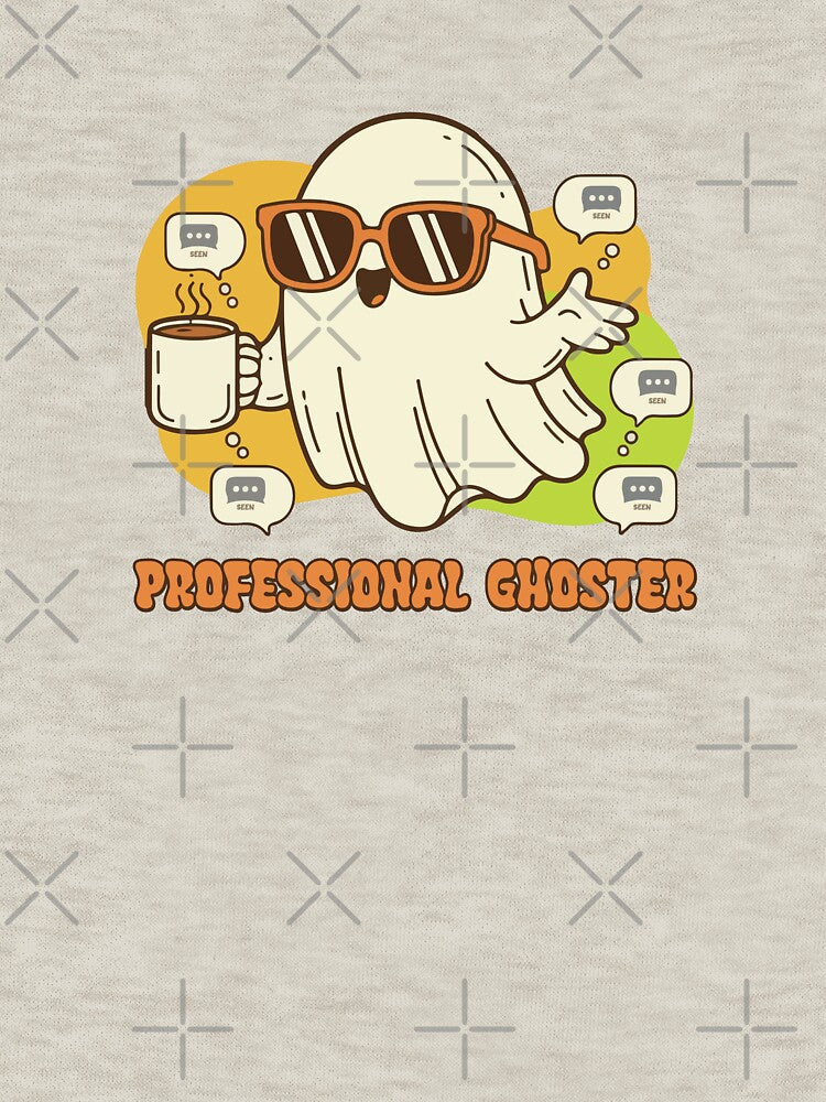 Professional Ghoster - Funny Retro Ghost with Coffee by StyleDigits