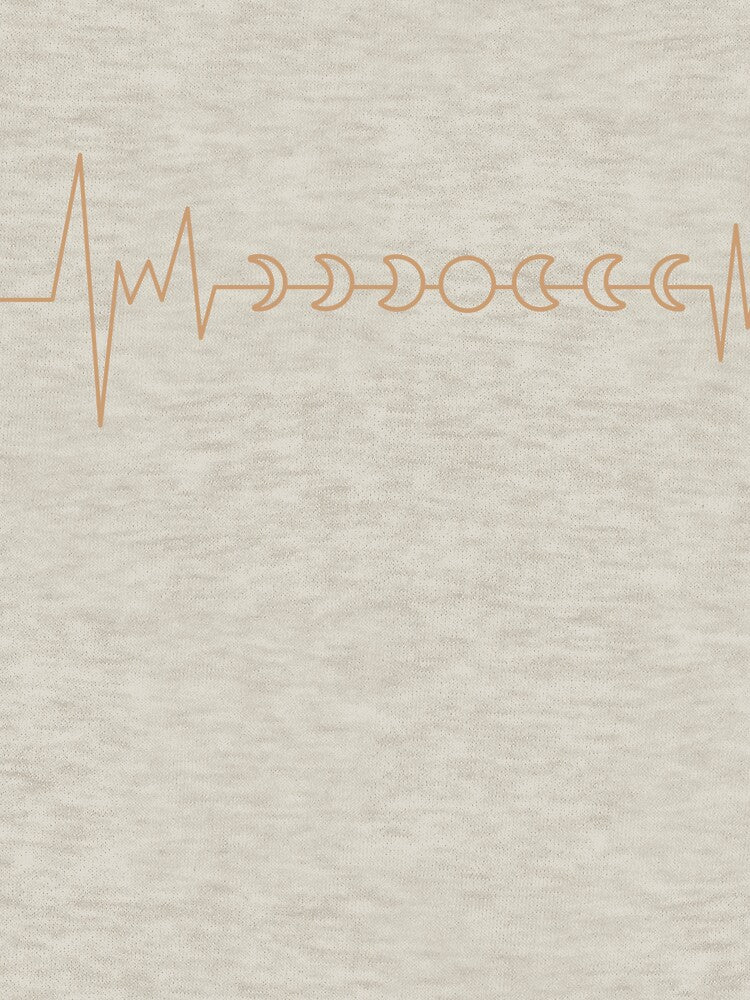 Heartbeat Moon Phases EKG Graphic by skullcap-prints