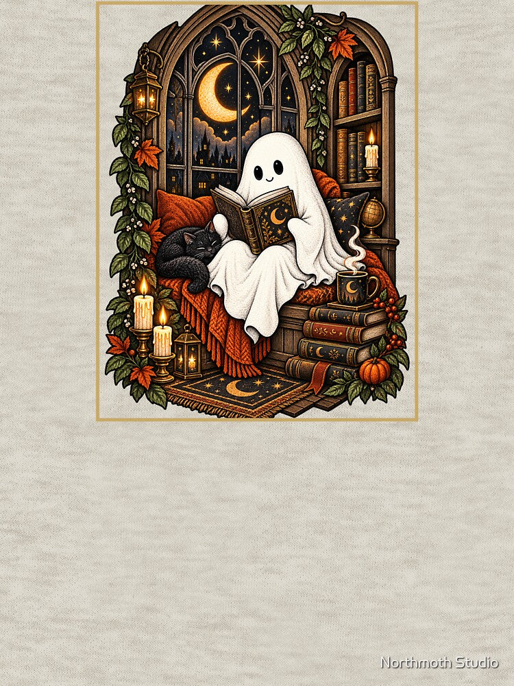 Ghost Reading by the Moonlit Window by Northmoth Studio