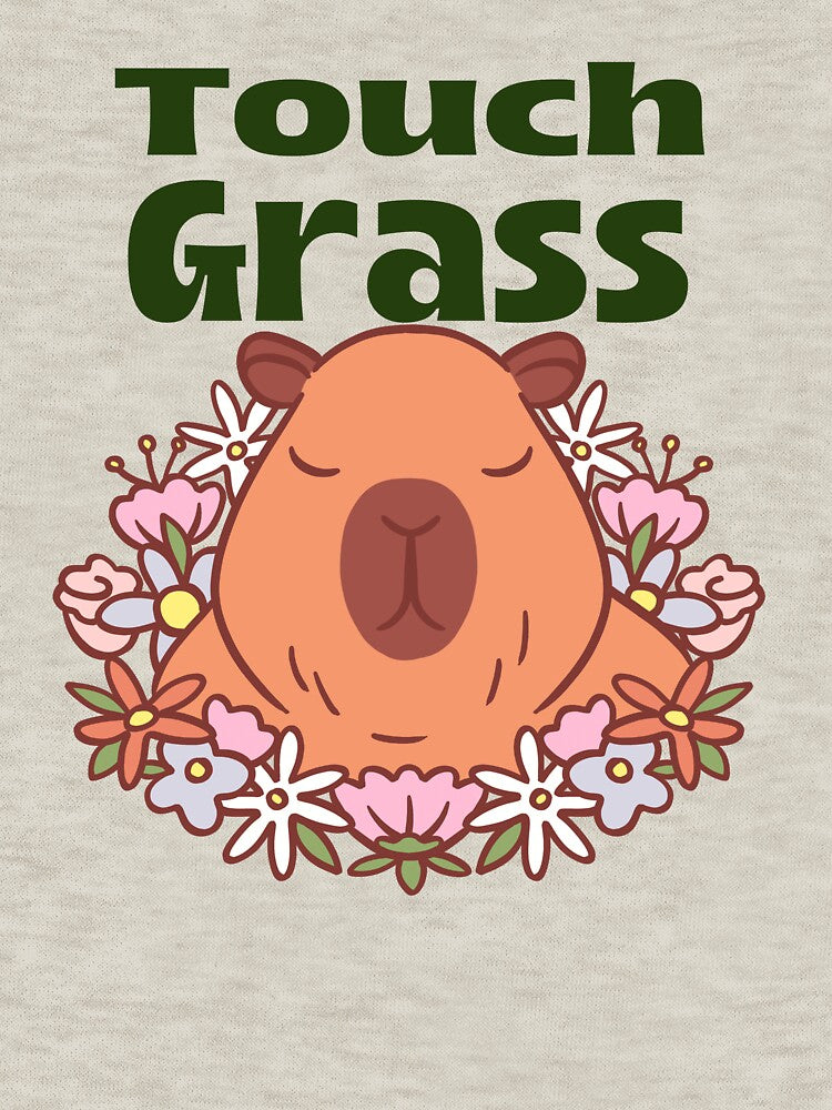 Touch Grass Capybara by TeeFiend888