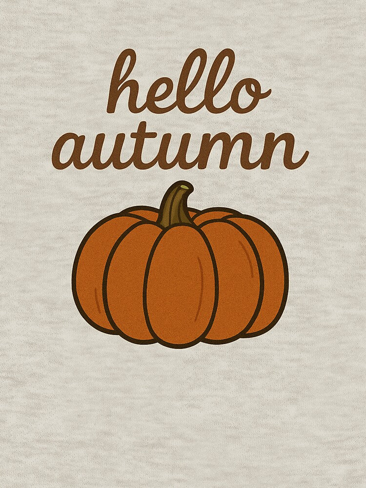 Hello Autumn Pumpkin – Cozy Fall Season Design by CanvasFox