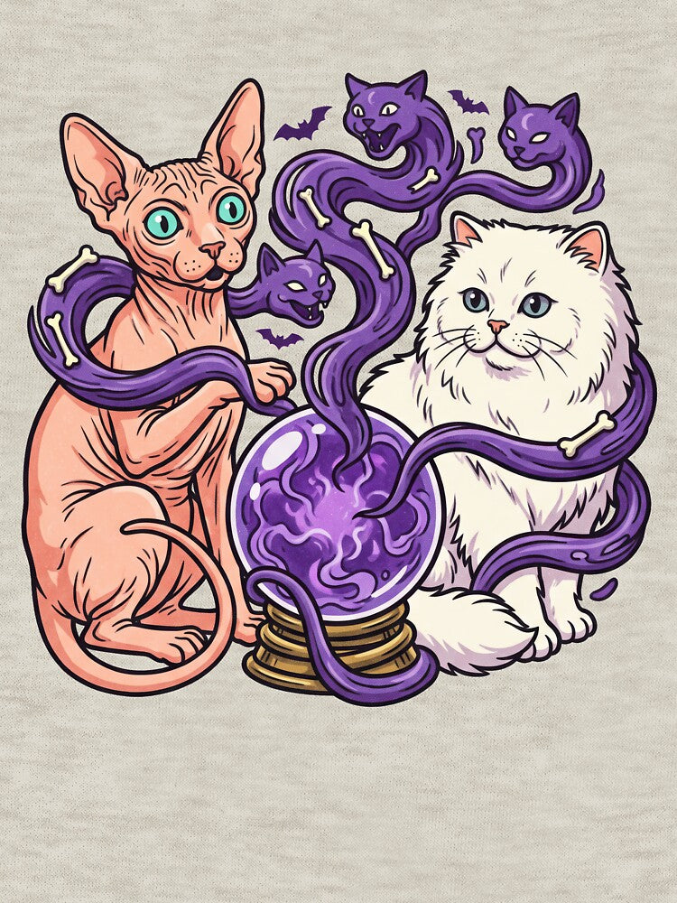 Sphynx Persian Cat Magic Crystal Ball Halloween by MewSpooky