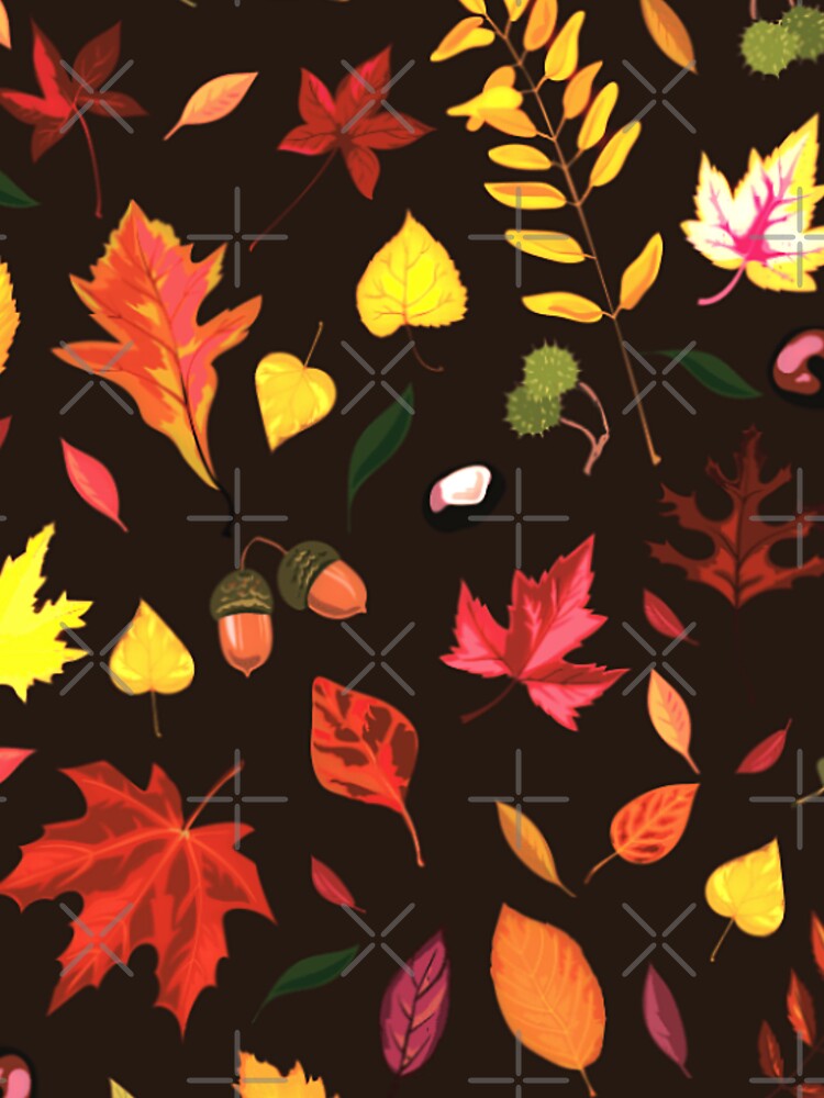 Falling autumn leaves by cutecrazytshirt