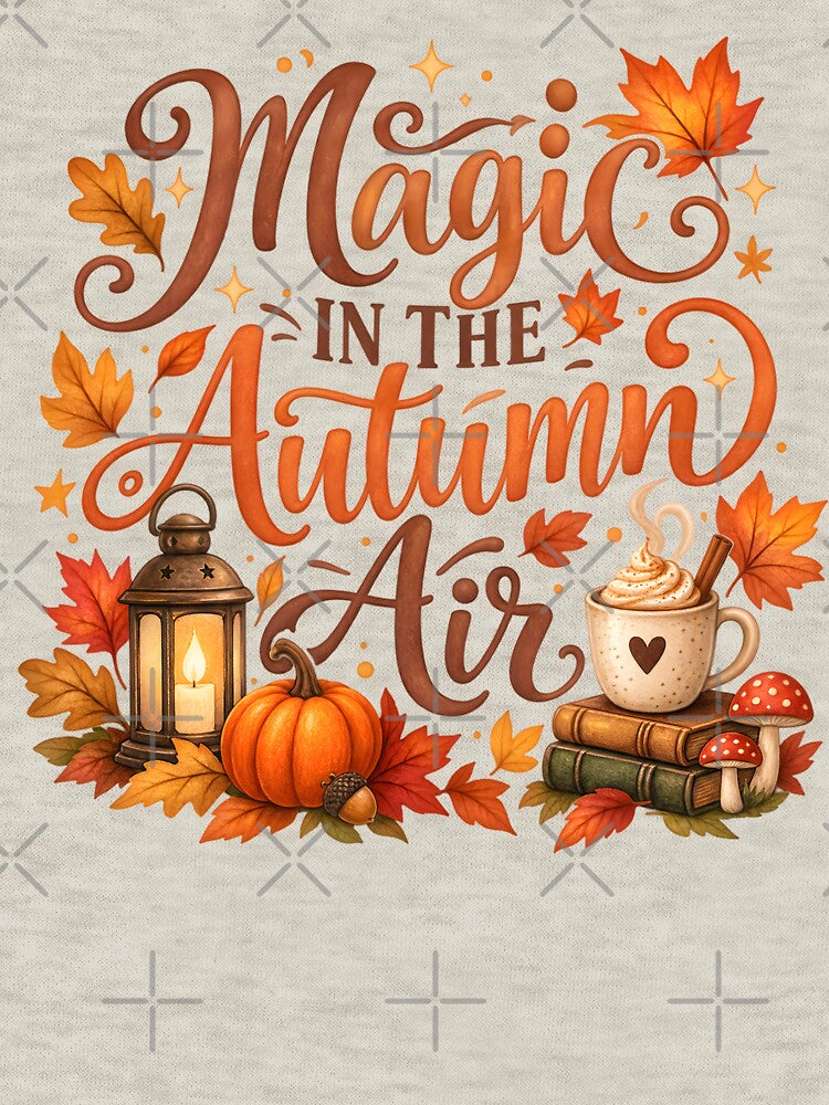 Magic in the Autumn Air – Cozy Fall Pumpkin & Lantern by blankTeeShirt