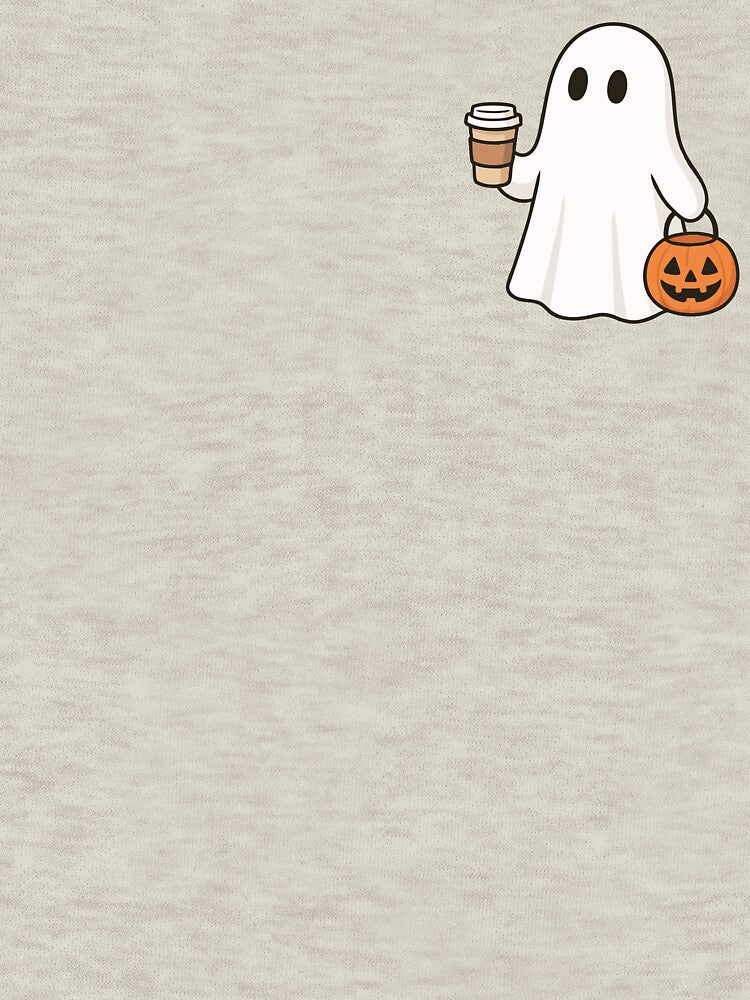 Ghost Coffee Halloween Spooky Season Cute Ghost Retro Fall Pumpkin Spice Latte by LessIsLoud