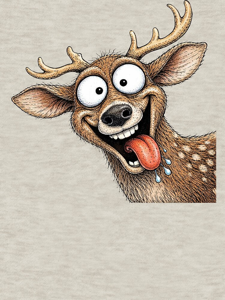 Crazy Reindeer – Funny Christmas Deer Design by Sed94