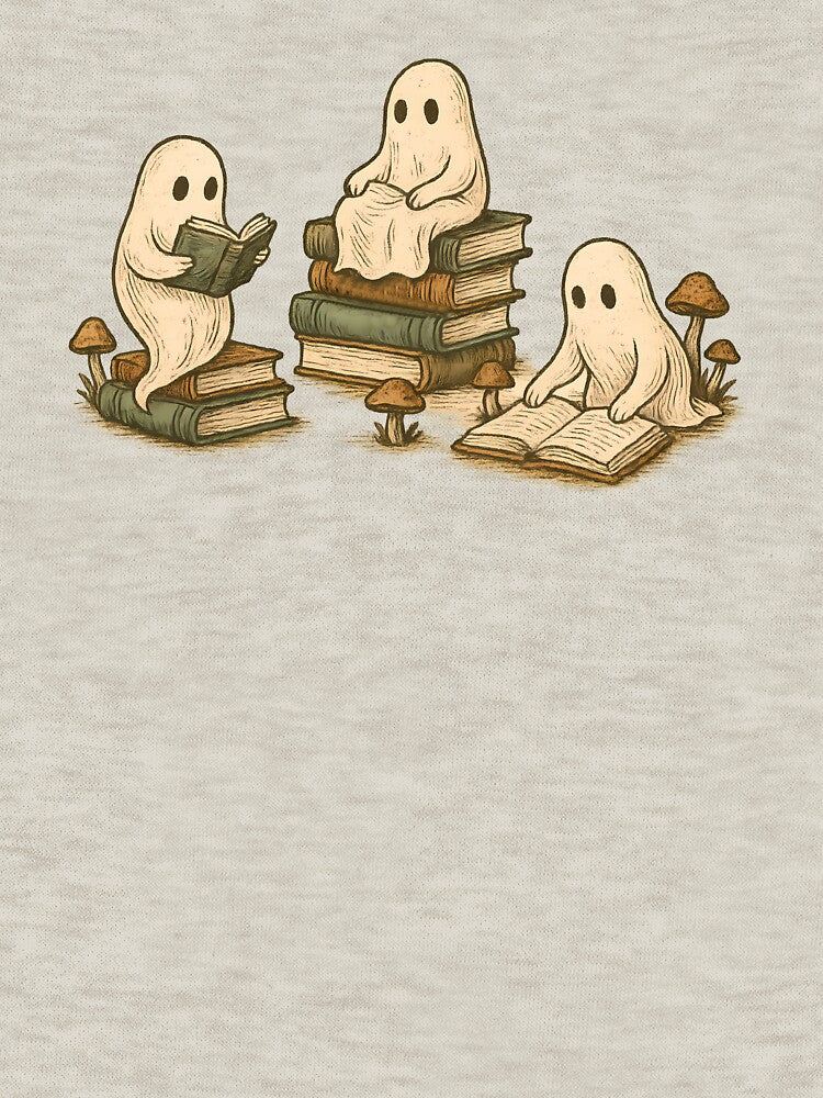 Vintage Ghosts and Books Dark Academia Aesthetic - Hand Drawn Illustration by Fantasy Cache