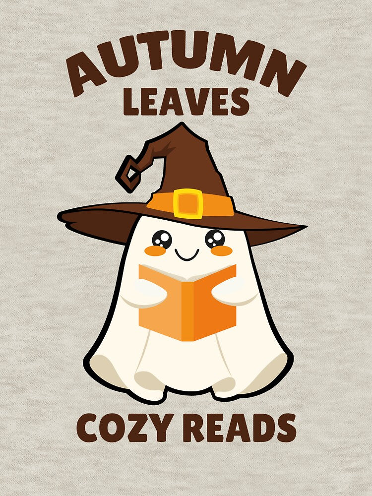Autumn leaves and cozy reads Cute Girly Ghost by Art-of-Rory
