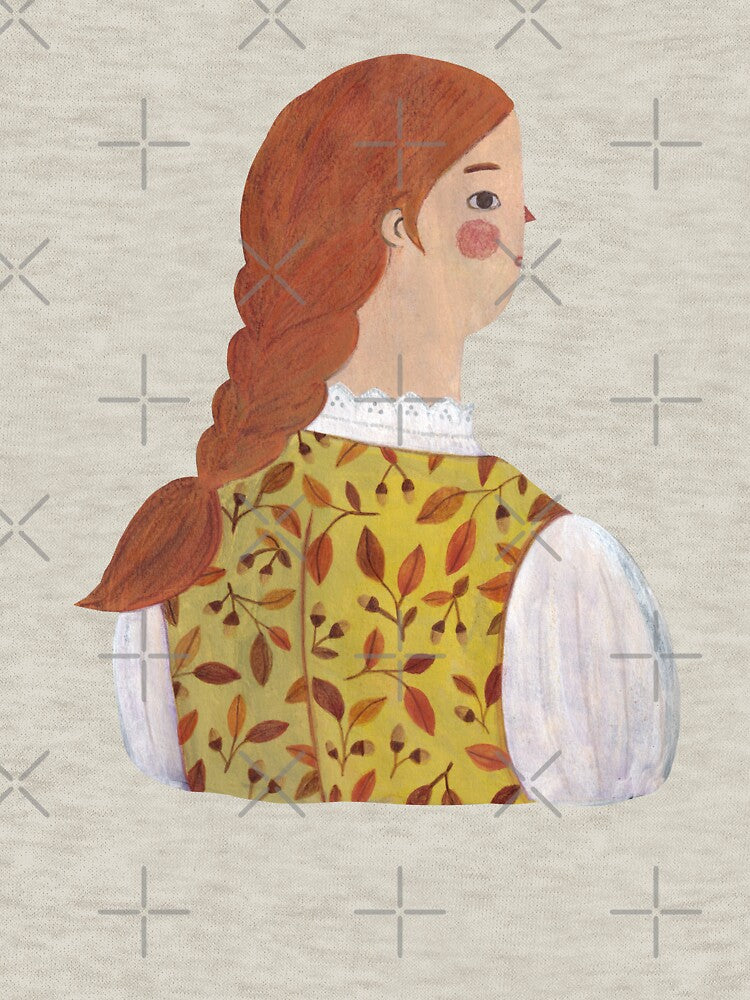 Girl with Braid in Autumn Acorn Dress by Atelier Hoshibi