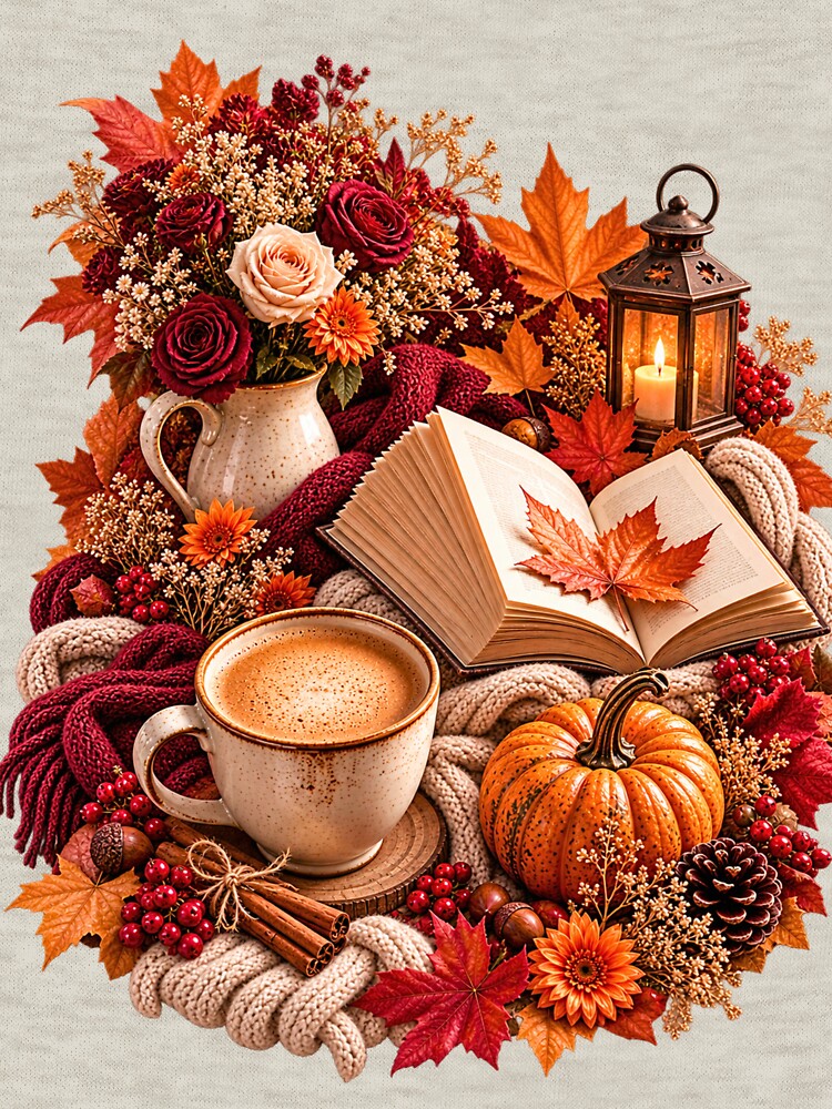 Cozy Autumn Reading Nook by Gold&pixels