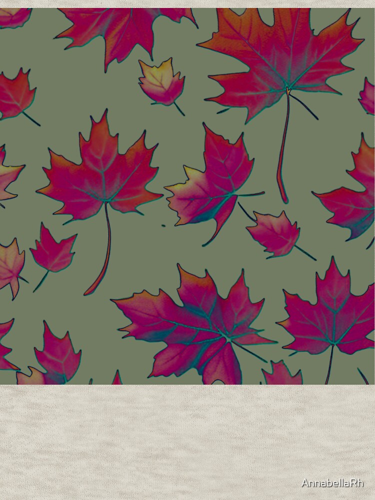 Autumnal red colored maple leaves by AnnabellaRh