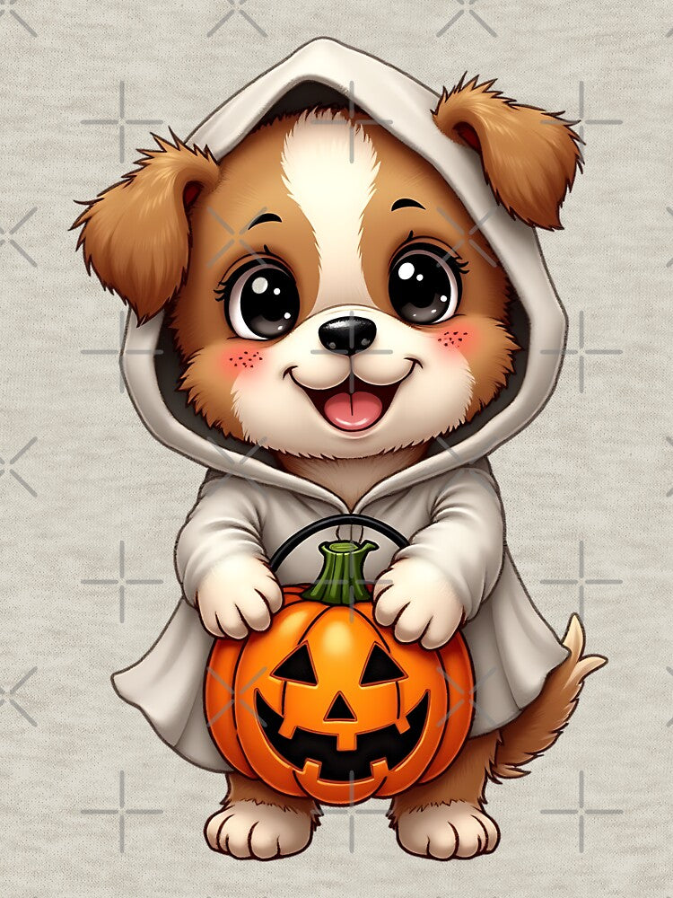 Halloween Dog Ghost Costume Cute Spooky Puppy Trick or Treat Pumpkin by ArtDesignTp