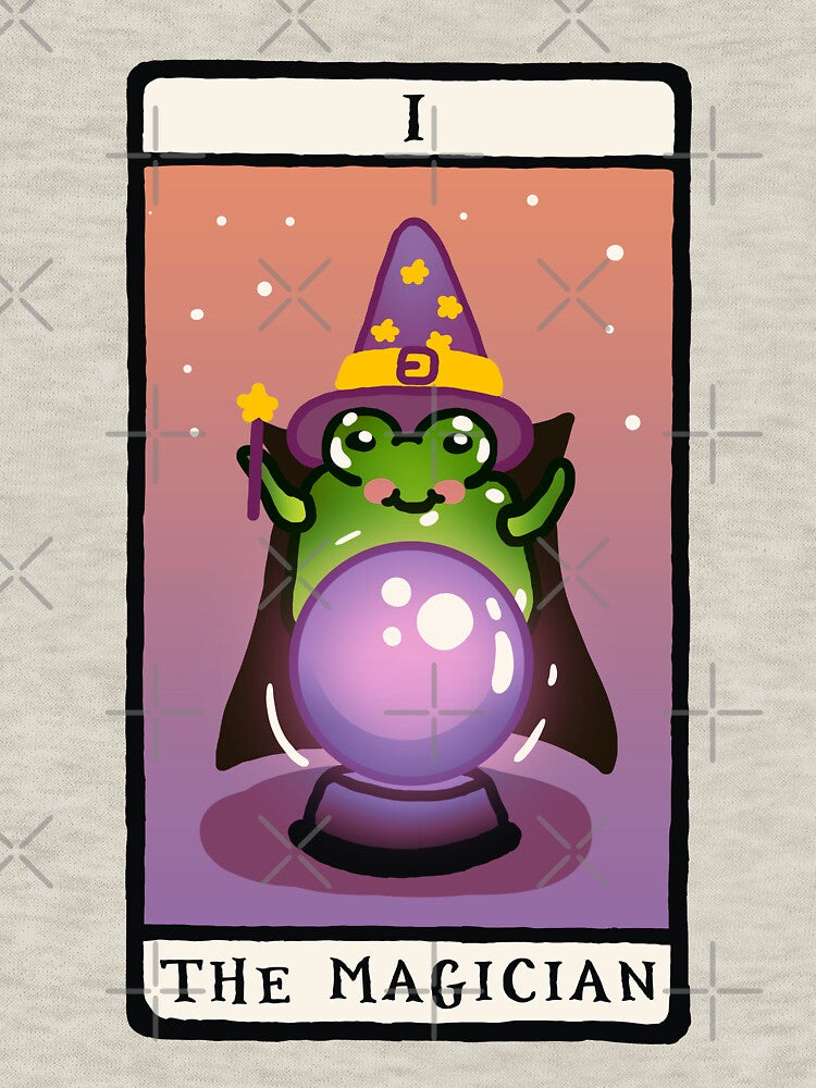 Goblincore Aesthetic Cottagecore Stupid Cute Frog Tarot Card - Artist frog - Mycology Fungi Shrooms Mushrooms by Nossikko